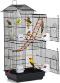 39-Inch Roof Top Large Flight Parrot Bird Cage for Small Quaker Parrot Cockatiel Sun Parakeet Green Cheek Conure Budgie Finch Lovebird Canary Pet Bird Cage W/Toys